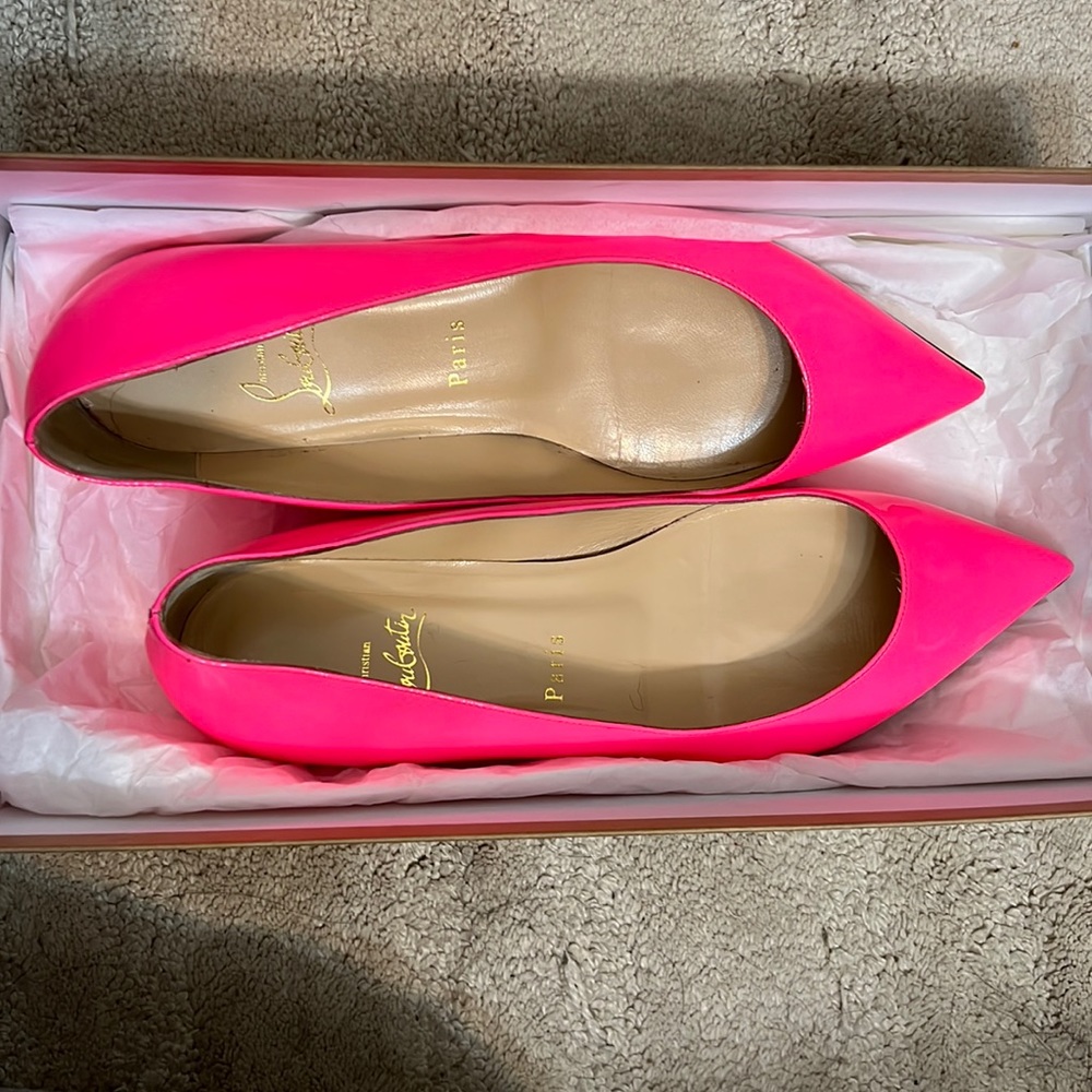 Christian Louboutin hot pink flats